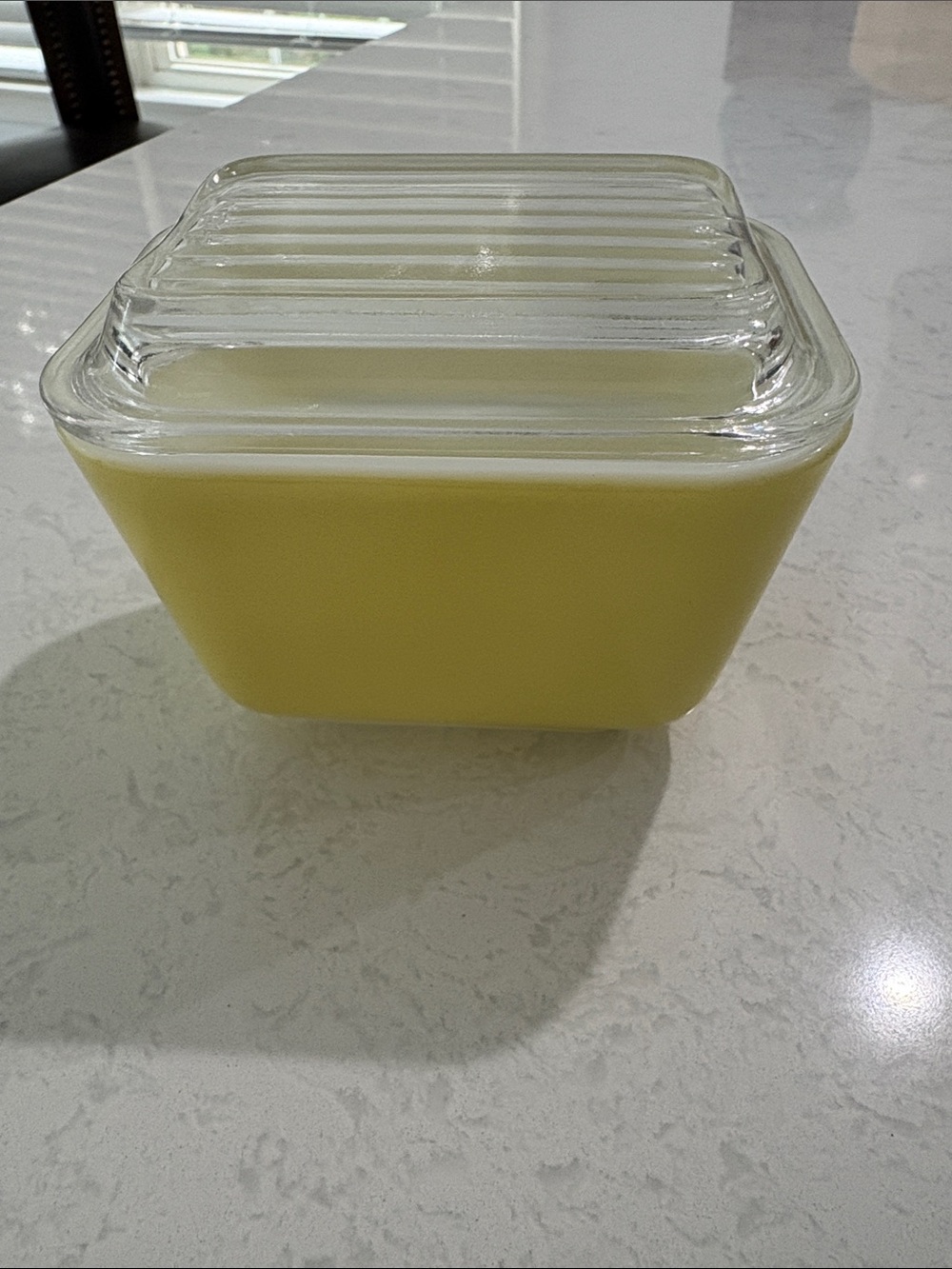 Vintage Pyrex Yellow Glass Covered Storage Dish - Home Accents